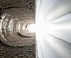 air duct cleaning services showing interior duct system inspection and cleaning in Chicago, IL
